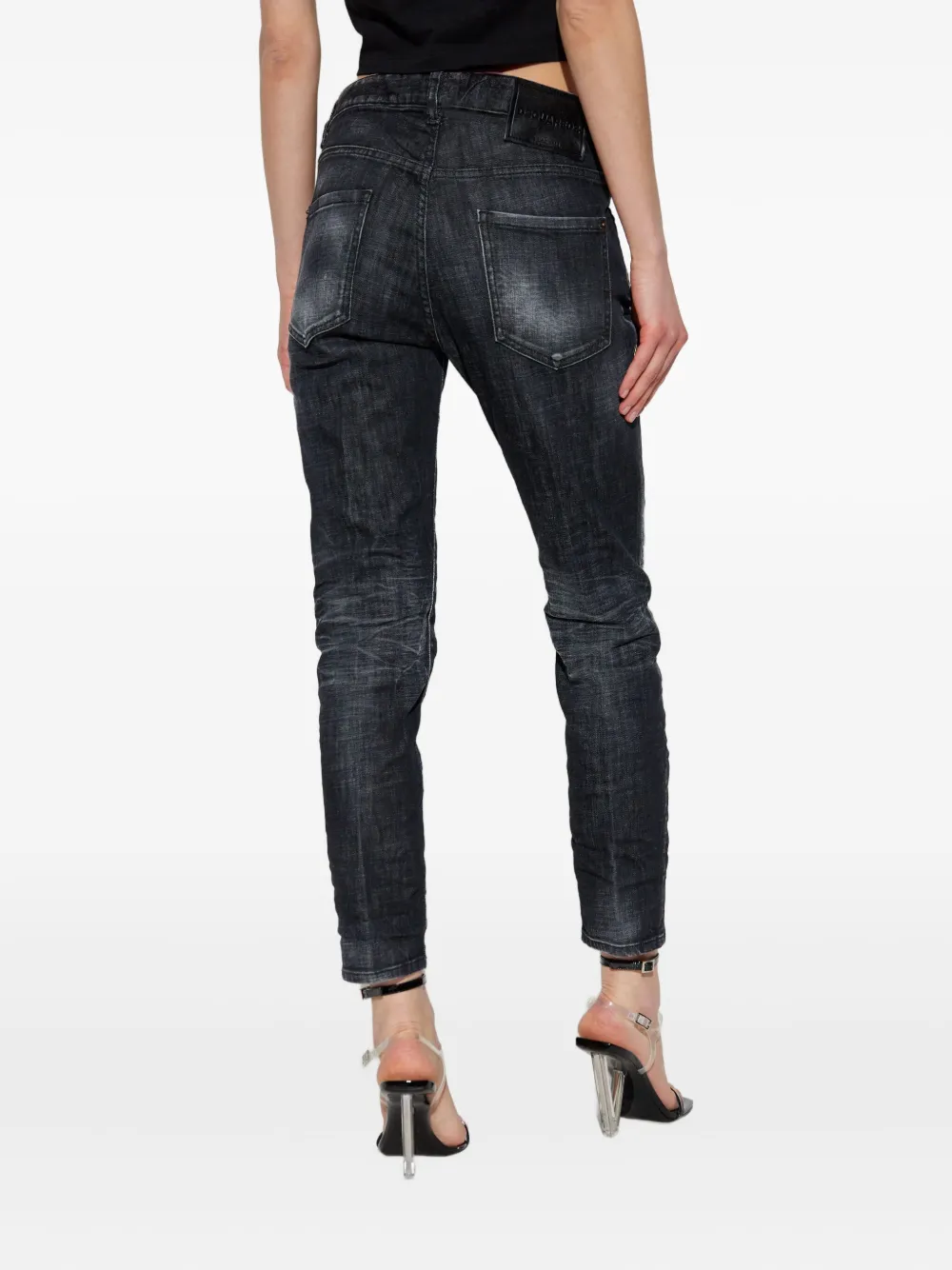 DSQUARED2 Jeans met gescheurd detail Zwart