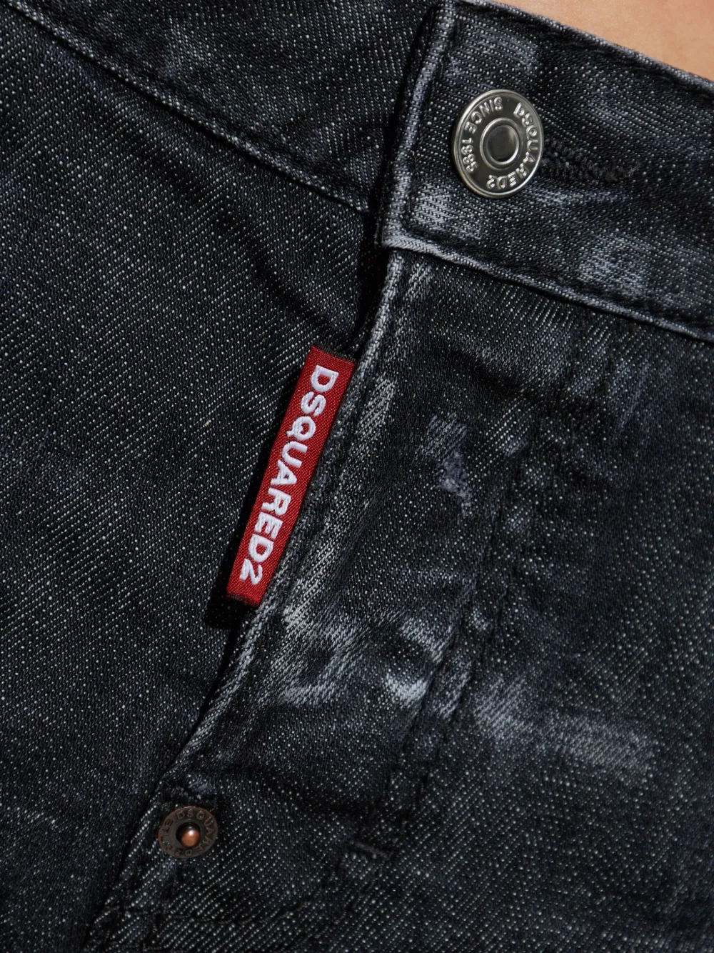 DSQUARED2 Jeans met gescheurd detail Zwart