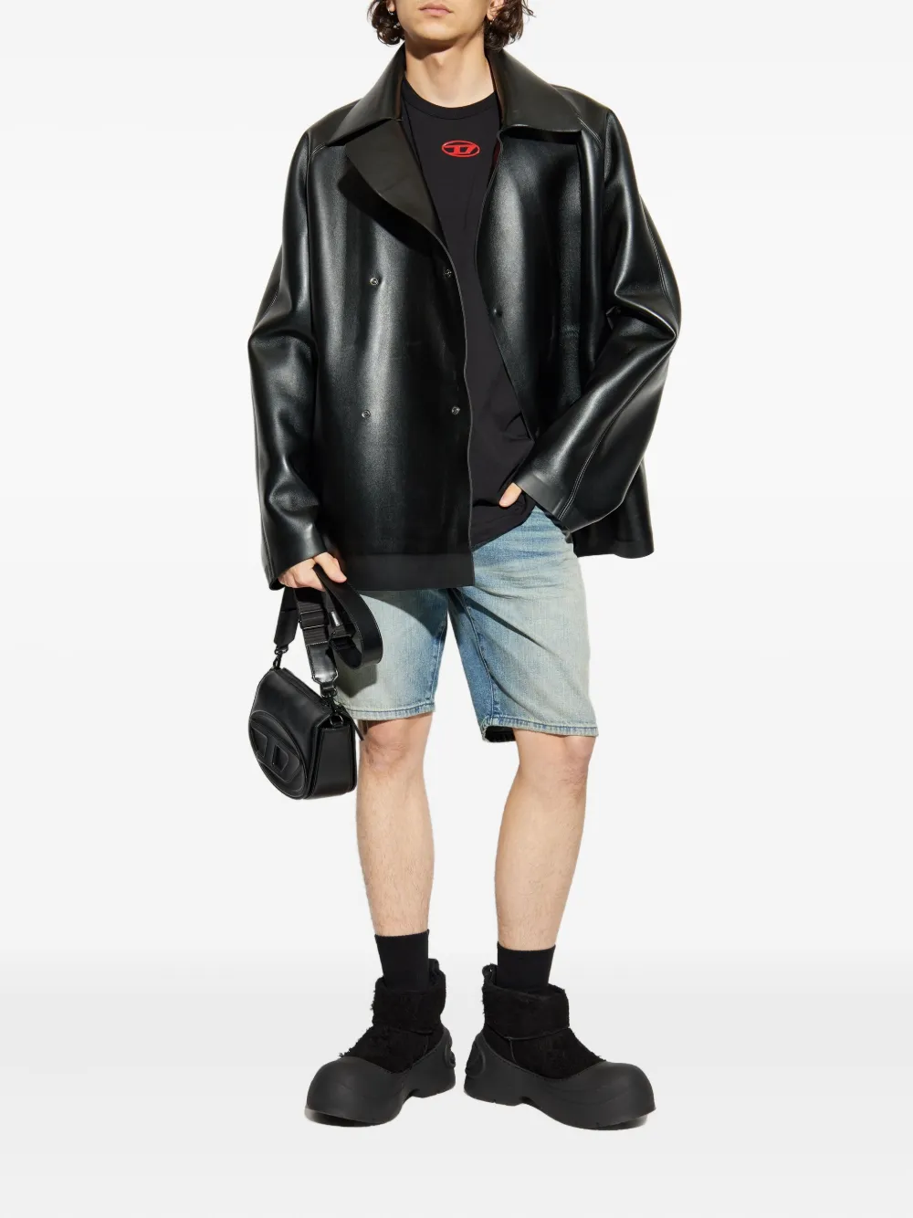 Diesel D-Fin denim shorts - Blauw