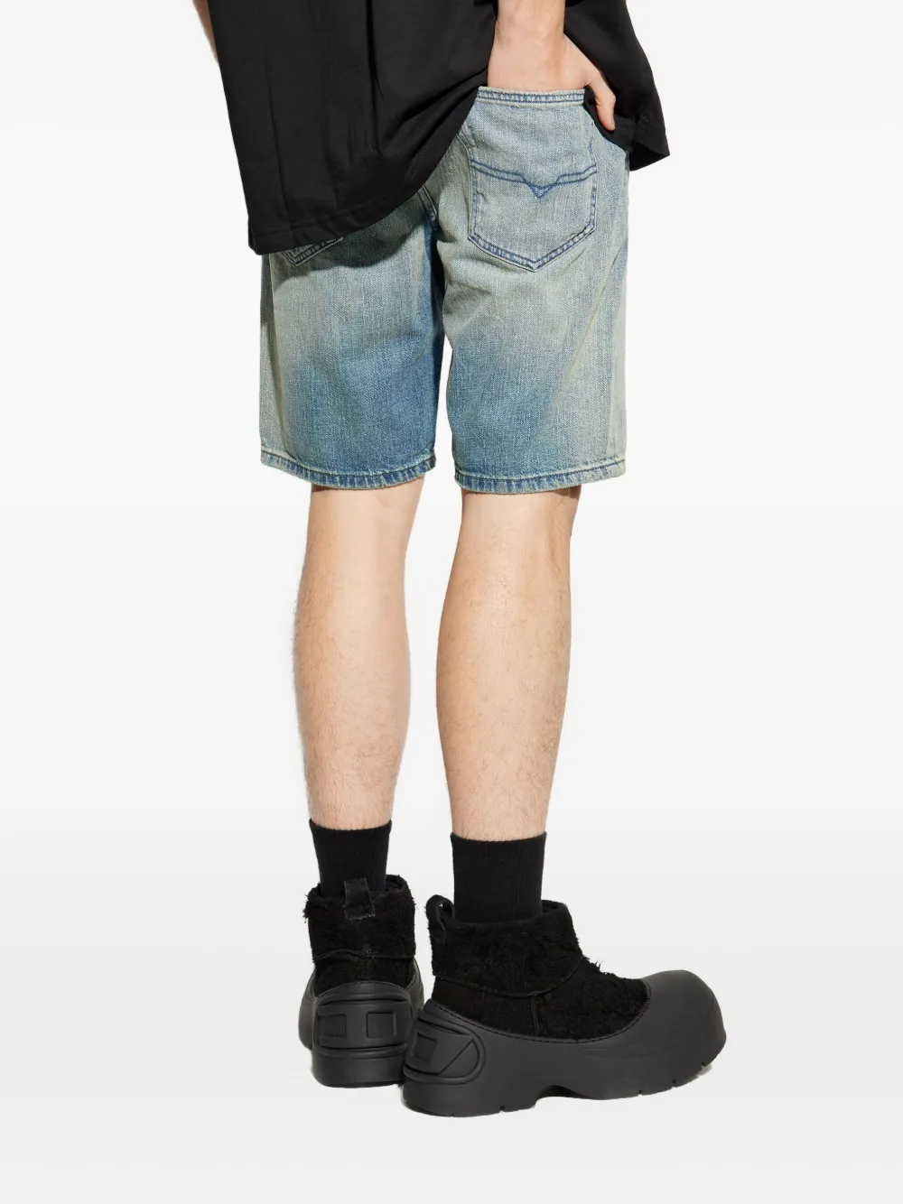 Diesel D-Fin denim shorts Blauw
