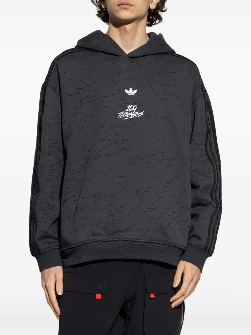 adidas Hoodie met logoprint Grijs