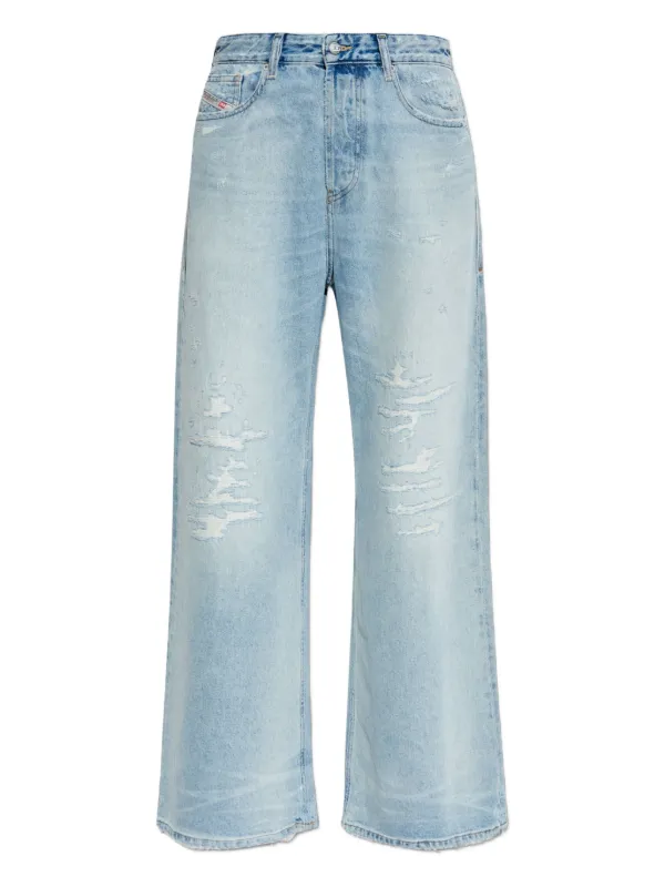 Diesel 1996 D-Sire ダメージ ワイドジーンズ | ブルー | FARFETCH JP