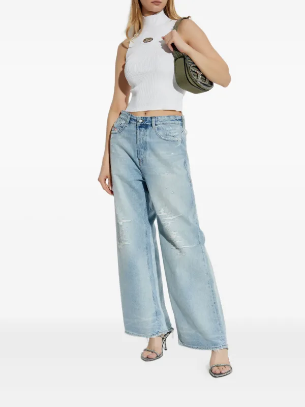 Diesel 1996 D-Sire ダメージ ワイドジーンズ | ブルー | FARFETCH JP