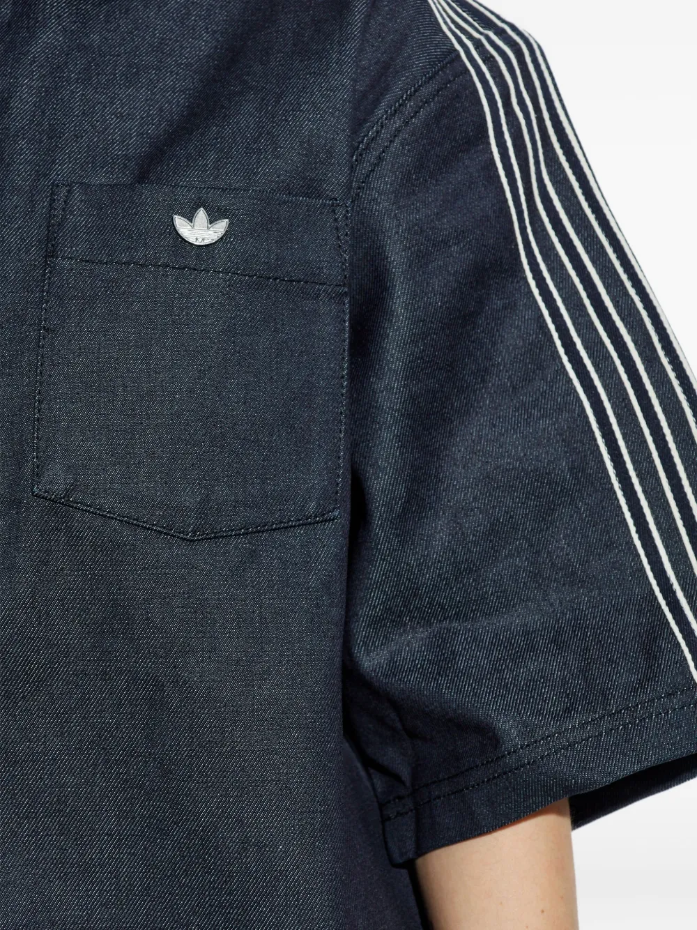 adidas Denim blouse Blauw