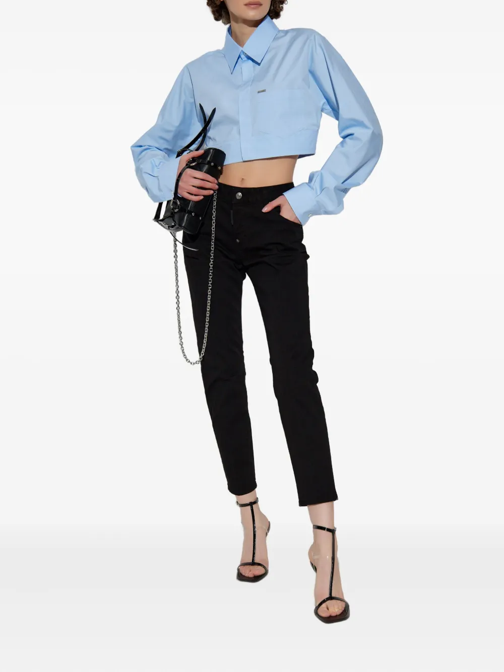 DSQUARED2 cropped jeans - Zwart