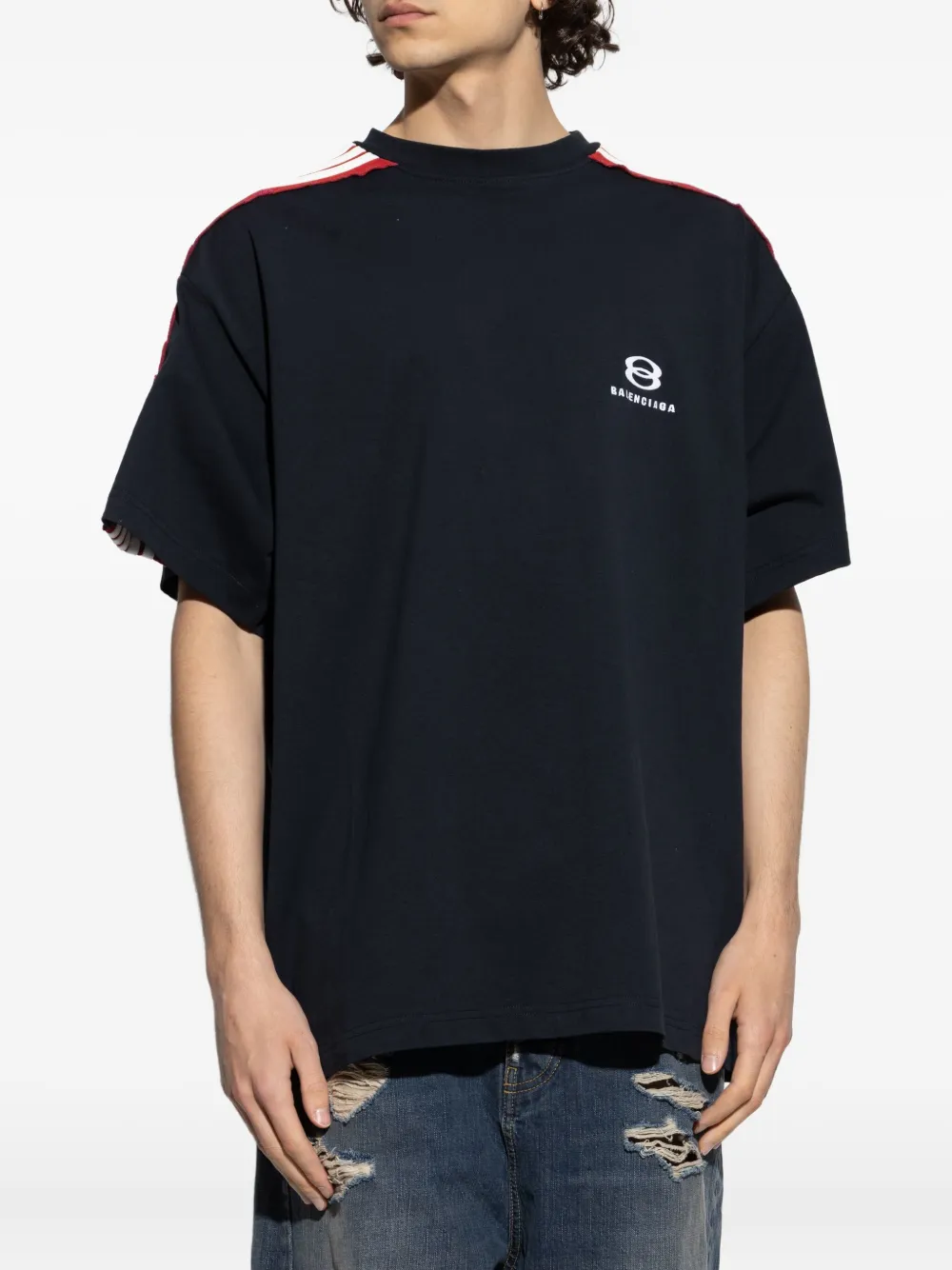 Balenciaga T-shirt met logoprint Zwart