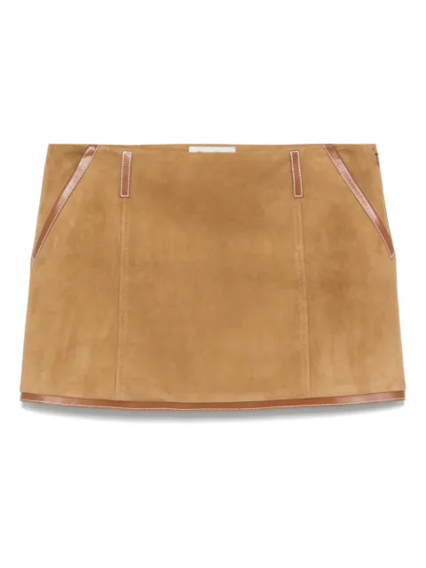 Miu Miu logo-patch mini skirt