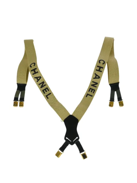 CHANEL Pre-Owned 1990-2000 logo-print suspenders