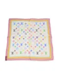 Louis Vuitton Pre-Owned x Takashi Murakami 1990-2000s Multicolor scarf - White