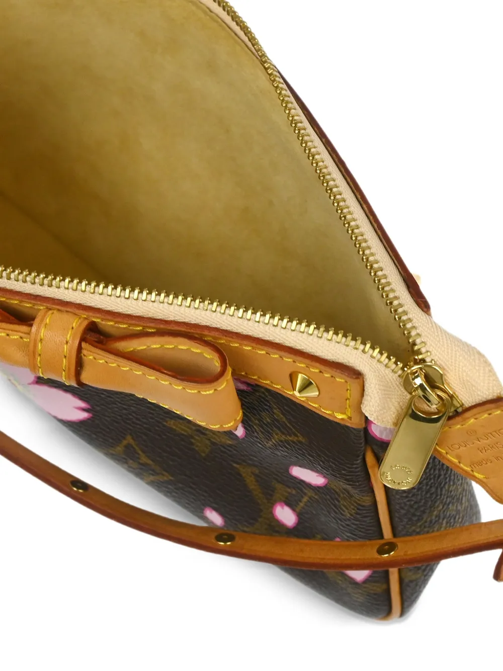 Pre-owned Louis Vuitton X Takashi Murakami 2003 Pochette Accessoires Shoulder Bag In Brown