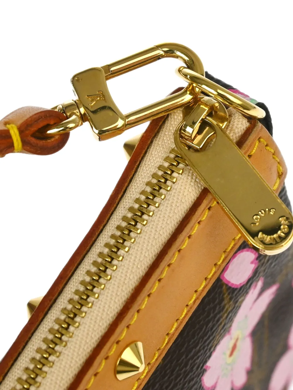 Pre-owned Louis Vuitton X Takashi Murakami 2003 Pochette Accessoires Shoulder Bag In Brown