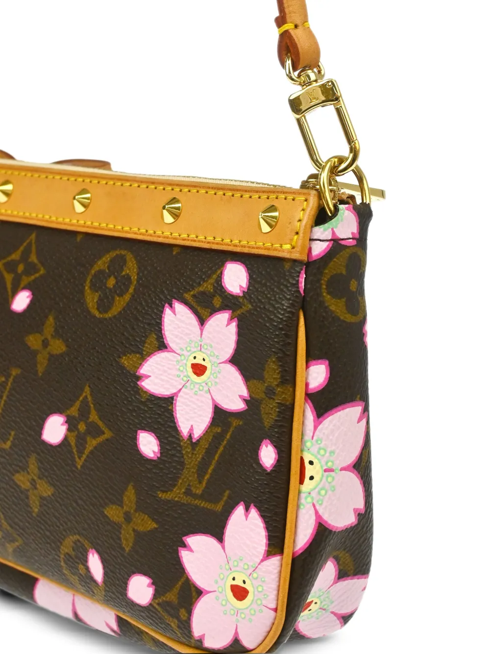 Pre-owned Louis Vuitton X Takashi Murakami 2003 Pochette Accessoires Shoulder Bag In Brown