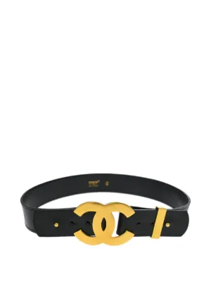 CHANEL Pre-Owned 1996 ココマーク レザーベルト | ブラック | FARFETCH JP