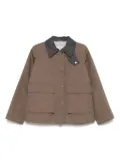 Brunello Cucinelli contrasting-collar jacket - Brown
