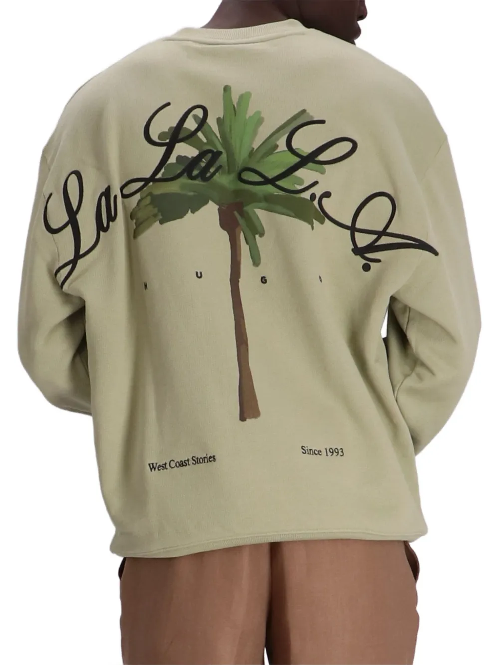 HUGO Sweater met geborduurd logo Groen
