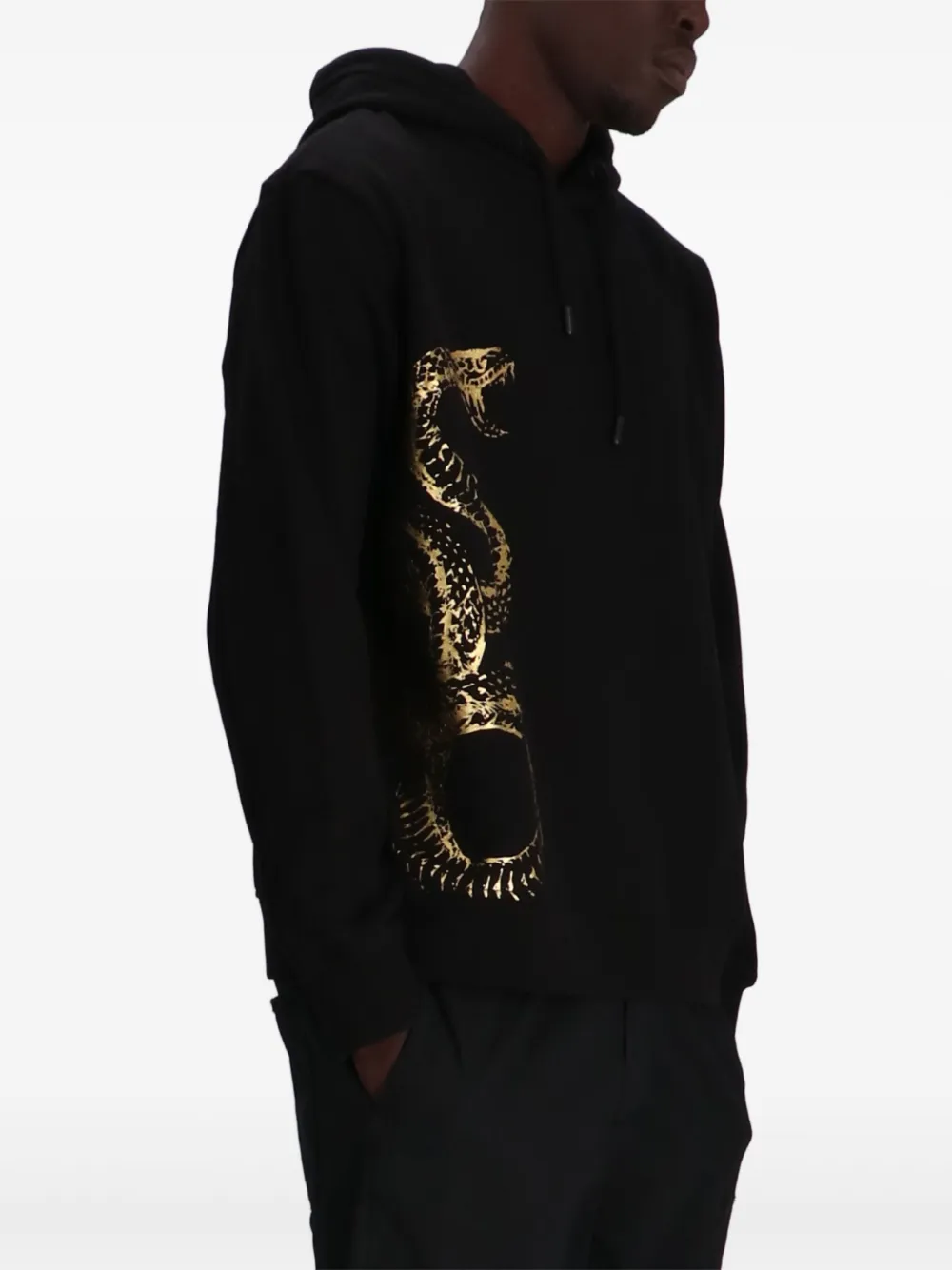 Armani Exchange Hoodie met print Zwart