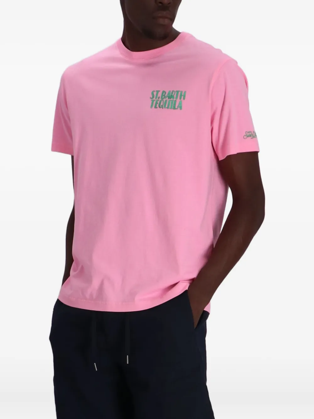 MC2 Saint Barth logo-print T-shirt Roze