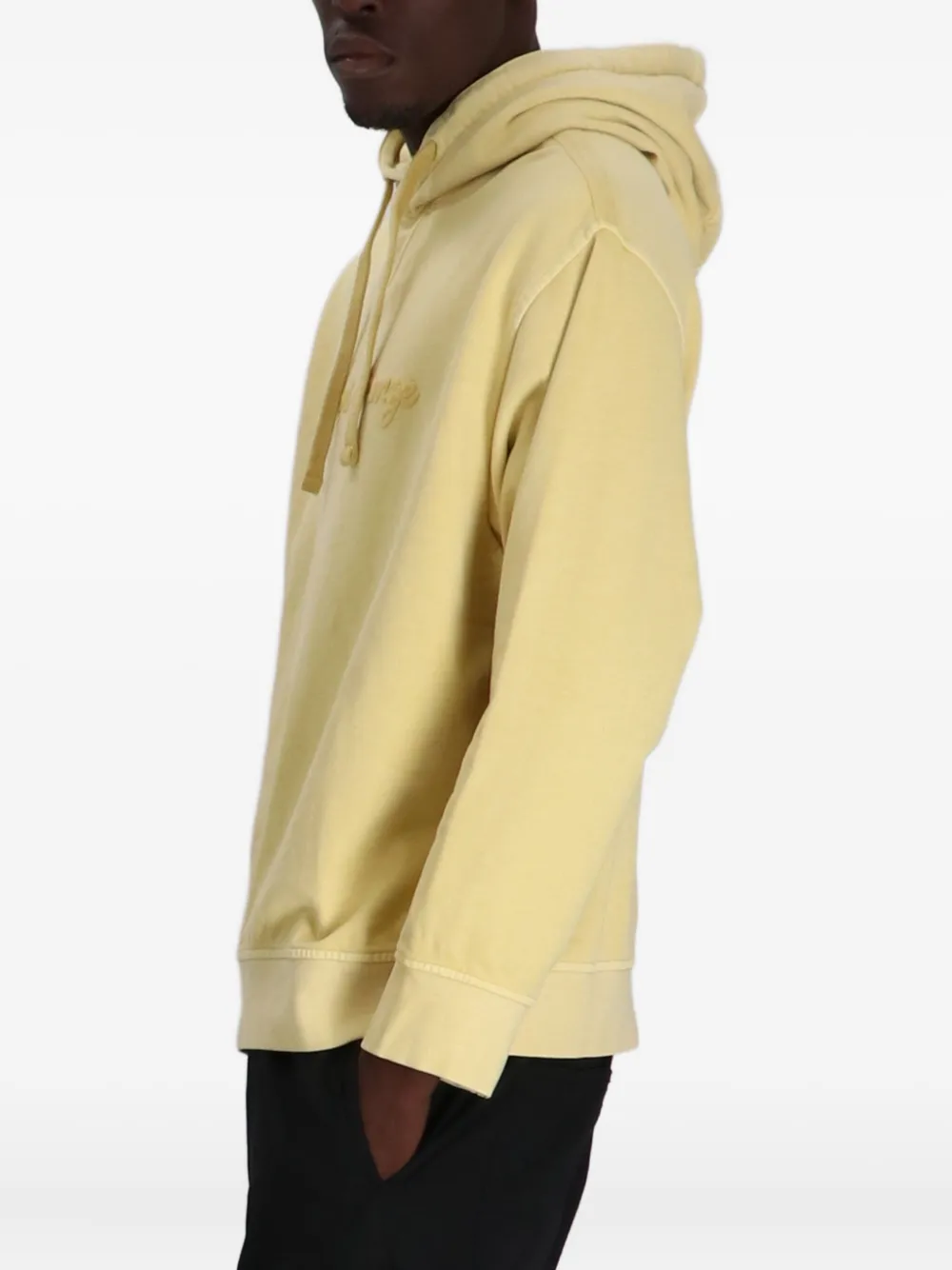 Armani Exchange Hoodie met geborduurd logo Geel