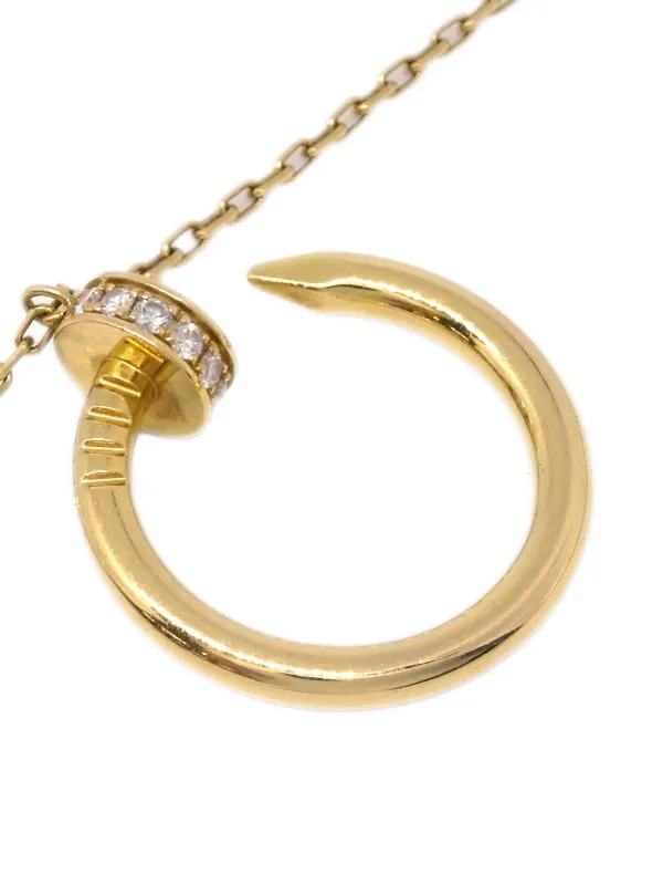 Cartier 1990-2000s 18K Yellow Gold Juste Un Clou Diamond Necklace