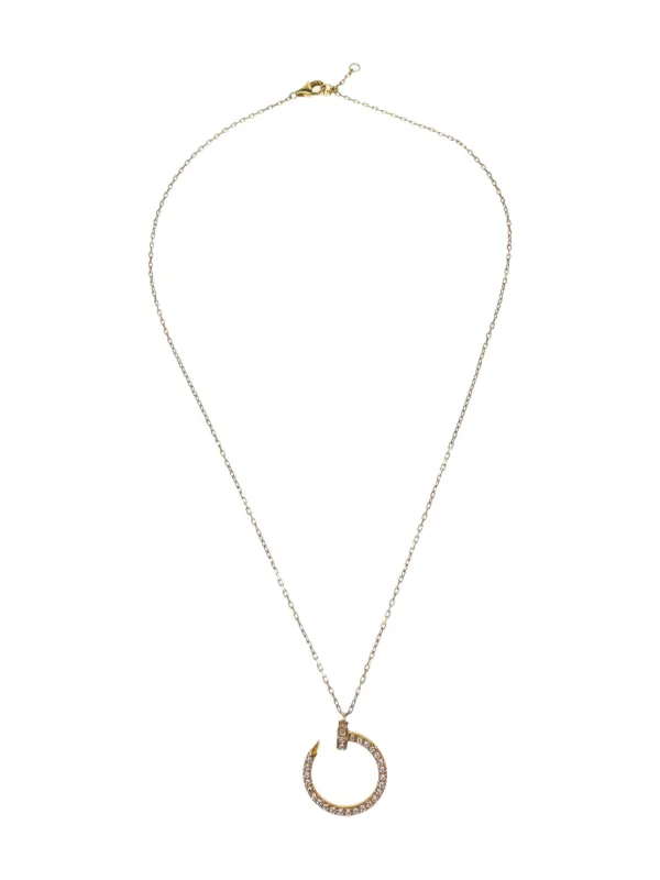 Cartier 1990-2000s ジュスト アン クル ダイヤモンド ネックレス 18K 