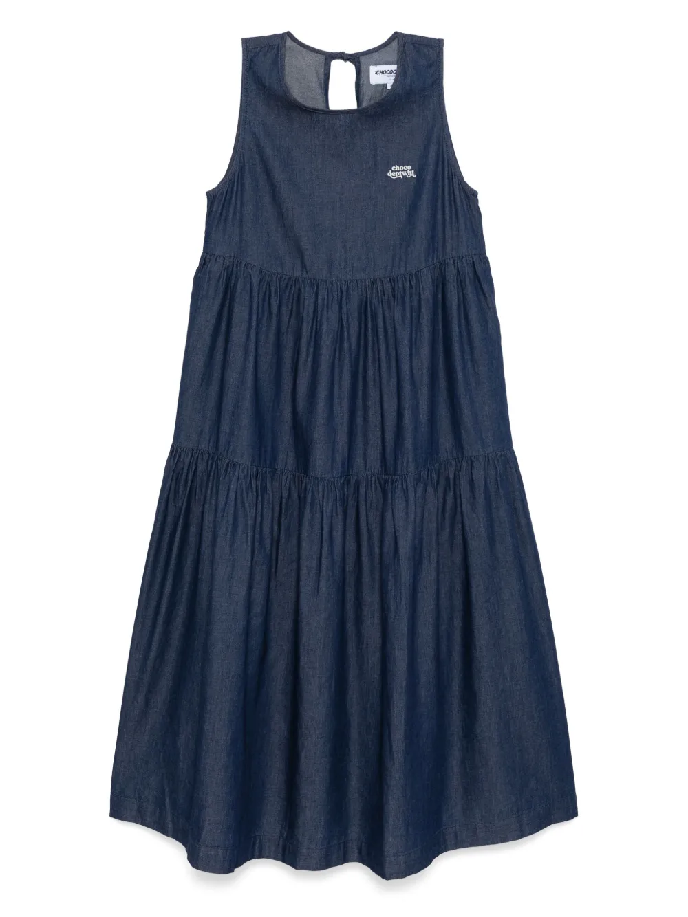 CHOCOOLATE logo-embroidered dress Blauw