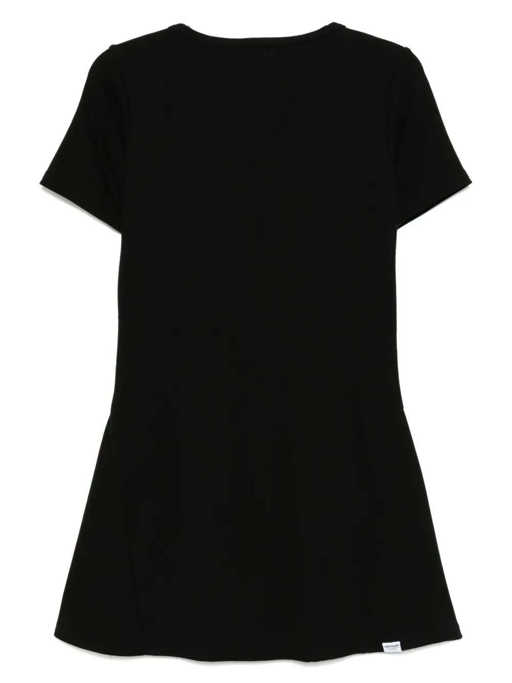 CHOCOOLATE logo-patch mini dress - Zwart