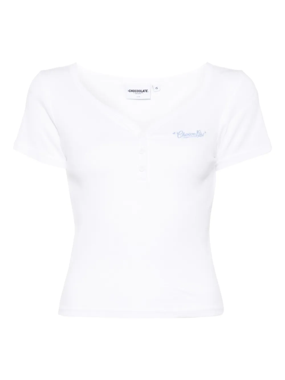logo-embroidered T-shirt
