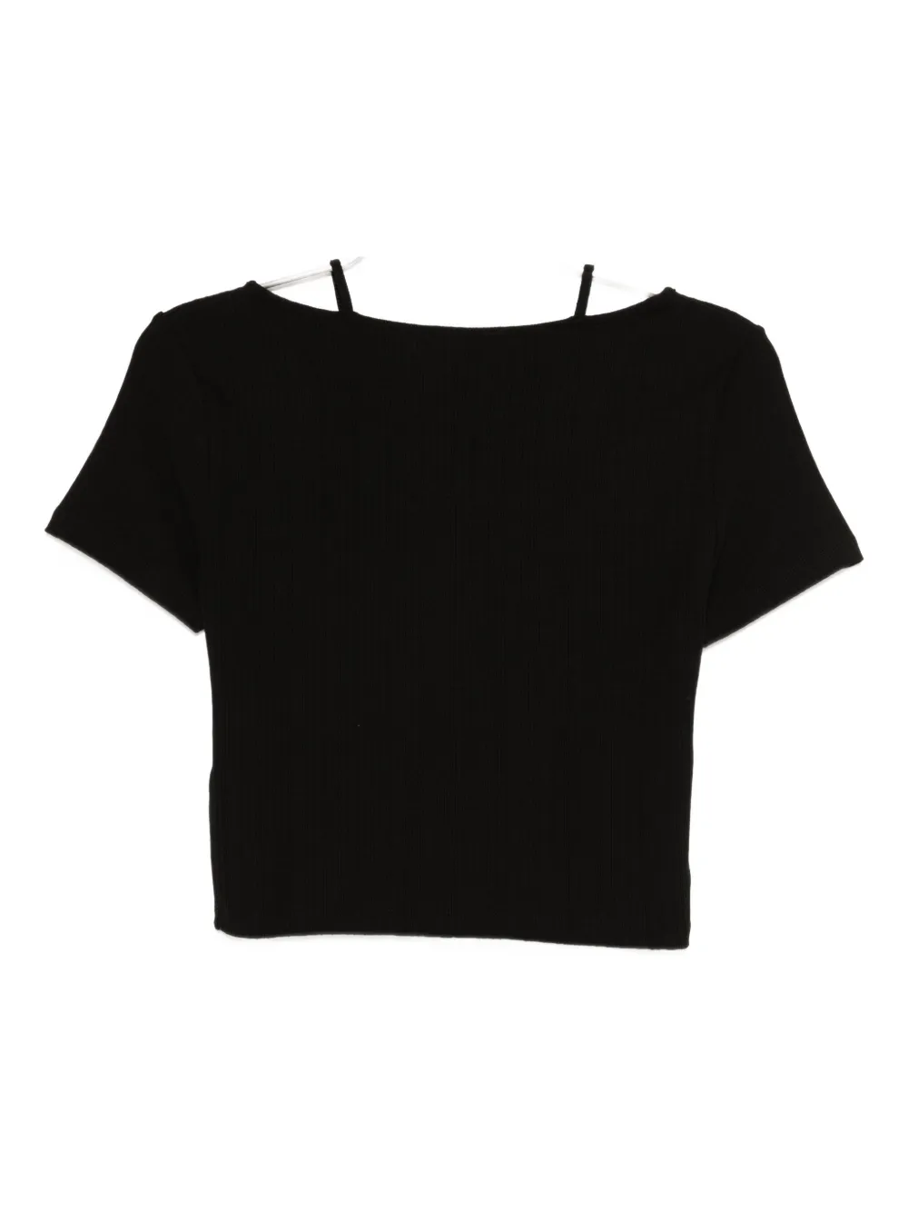 tout a coup T-shirt met V-hals Zwart