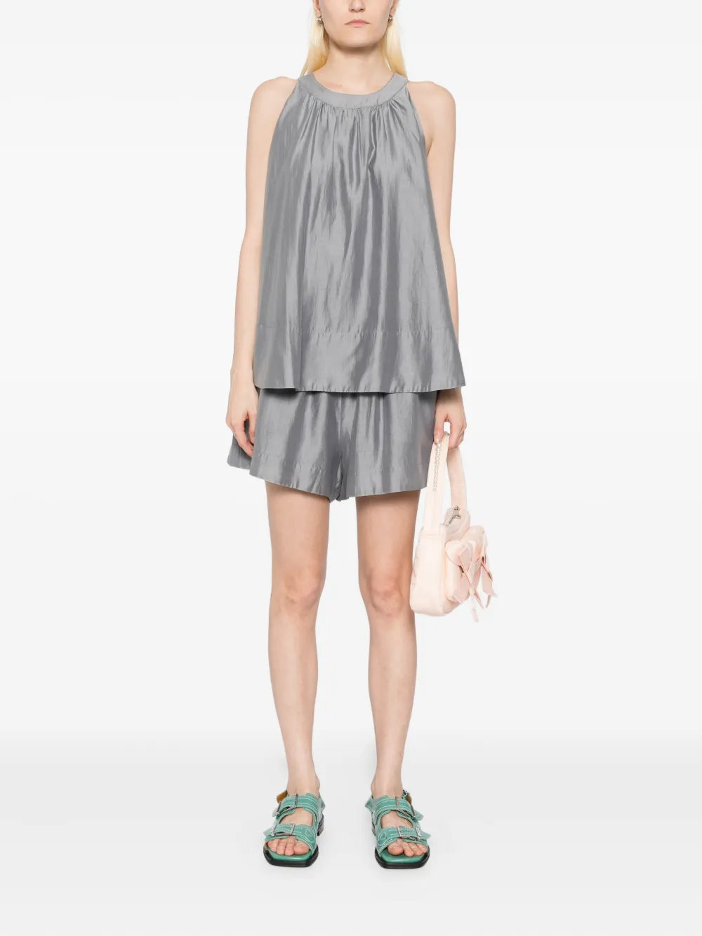 b+ab shirred-effect short set | Blouses | Image 2