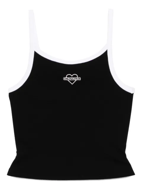 CHOCOOLATE logo-embroidered tank top