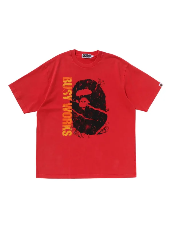 A BATHING APE® graphic-print T-shirt Red FARFETCH IN