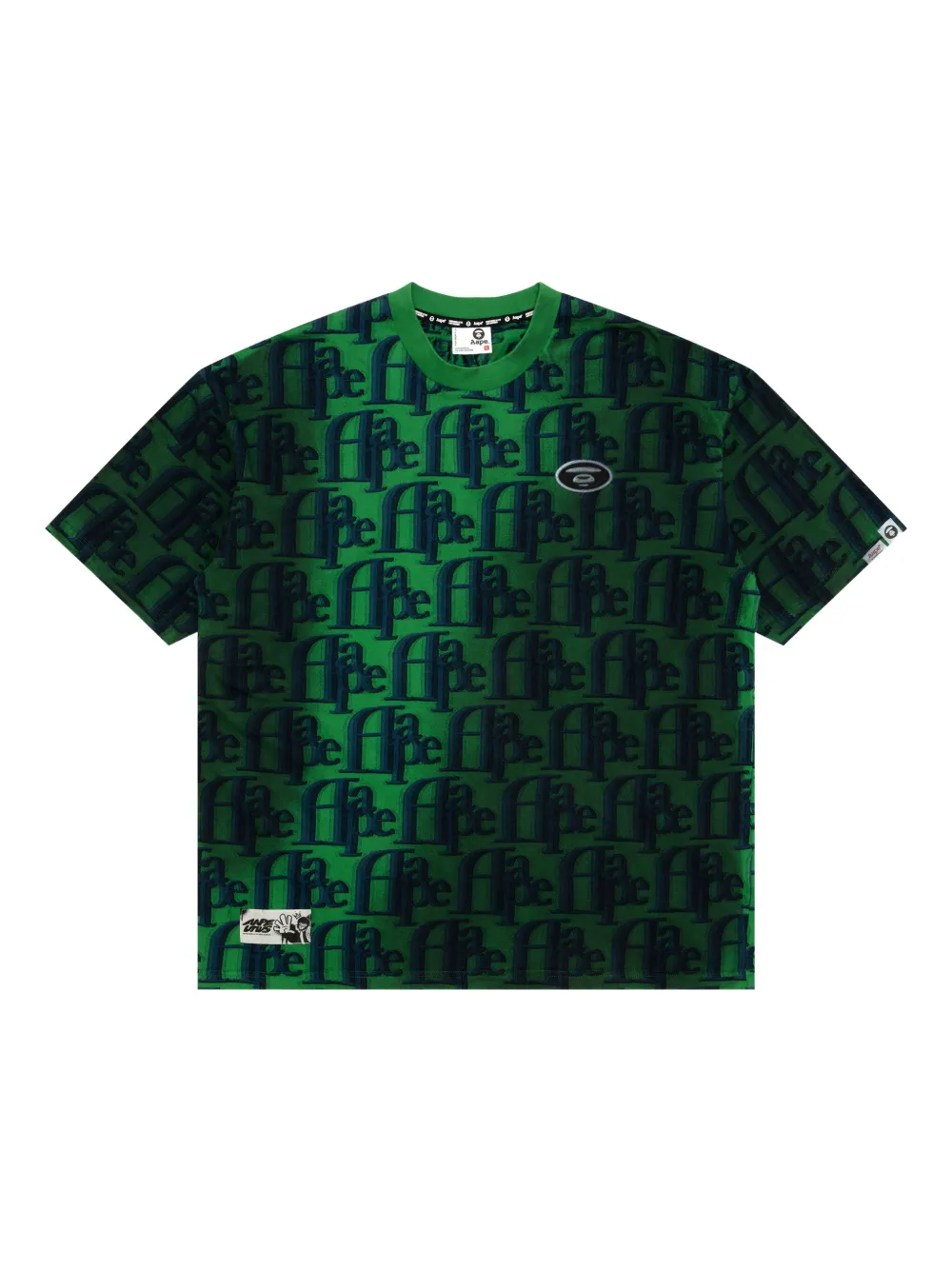 AAPE BY *A BATHING APE® logo-print T-shirt | Green | Image 1