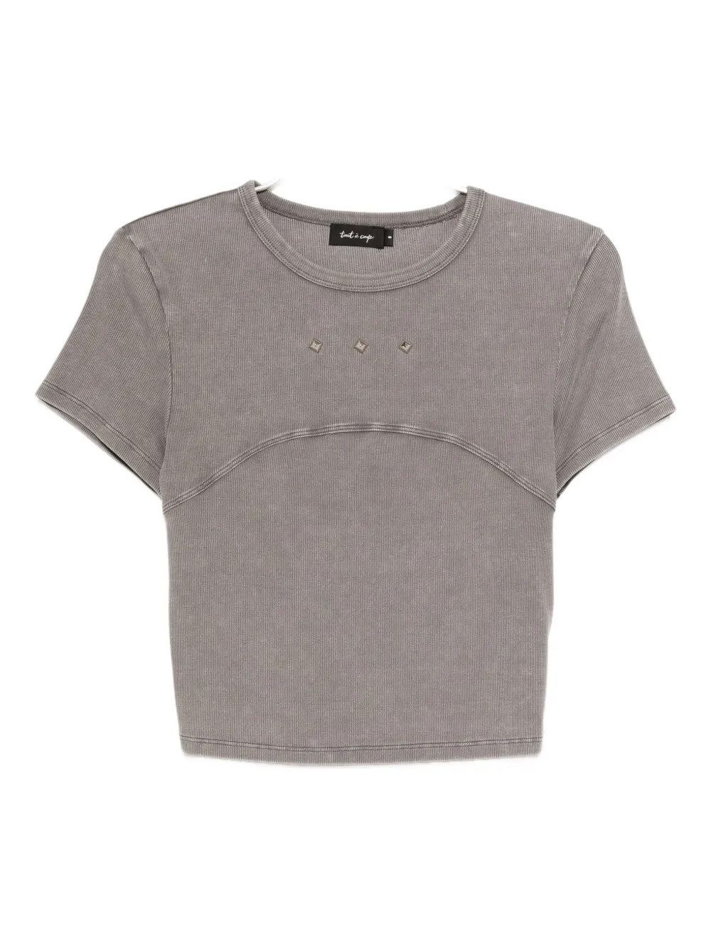 Tout a coup Verfraaid T-shirt Grijs