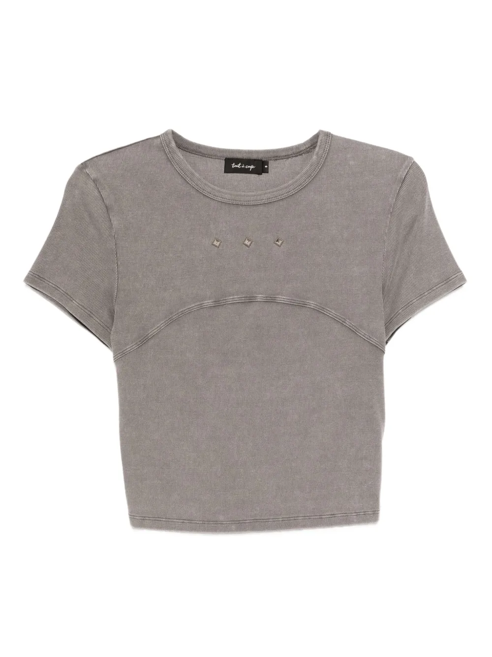 tout a coup Verfraaid T-shirt Grijs
