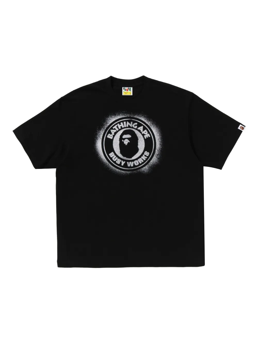 A BATHING APE® 그래픽 로고 티셔츠 | 블랙 | Image 1