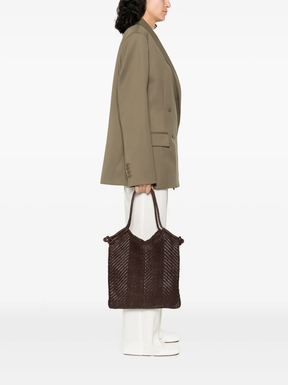 DRAGON DIFFUSION leather tote bag - Bruin