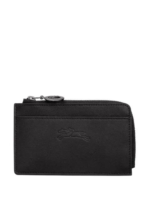 Longchamp Le Pliage embossed leather cardholder