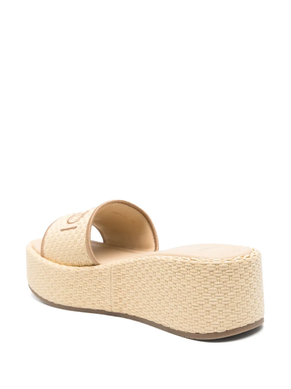 FENDI Sandalen met geborduurd logo F1DAI BEIGE