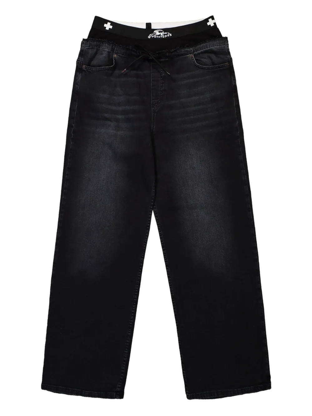 PROTOTYPES jeans con pretina elástica | negro | Image 1