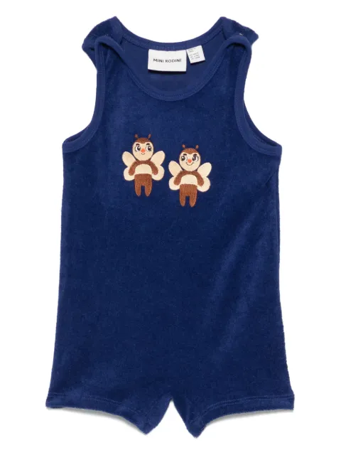 Mini Rodini embroidered romper 