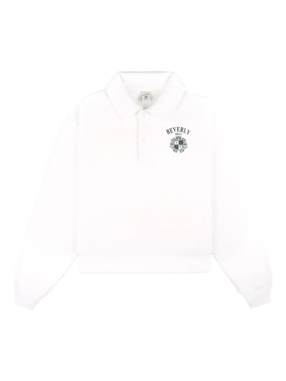 Sporty & Rich logo-print polo top Wit