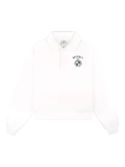 Sporty & Rich logo-print polo top 
