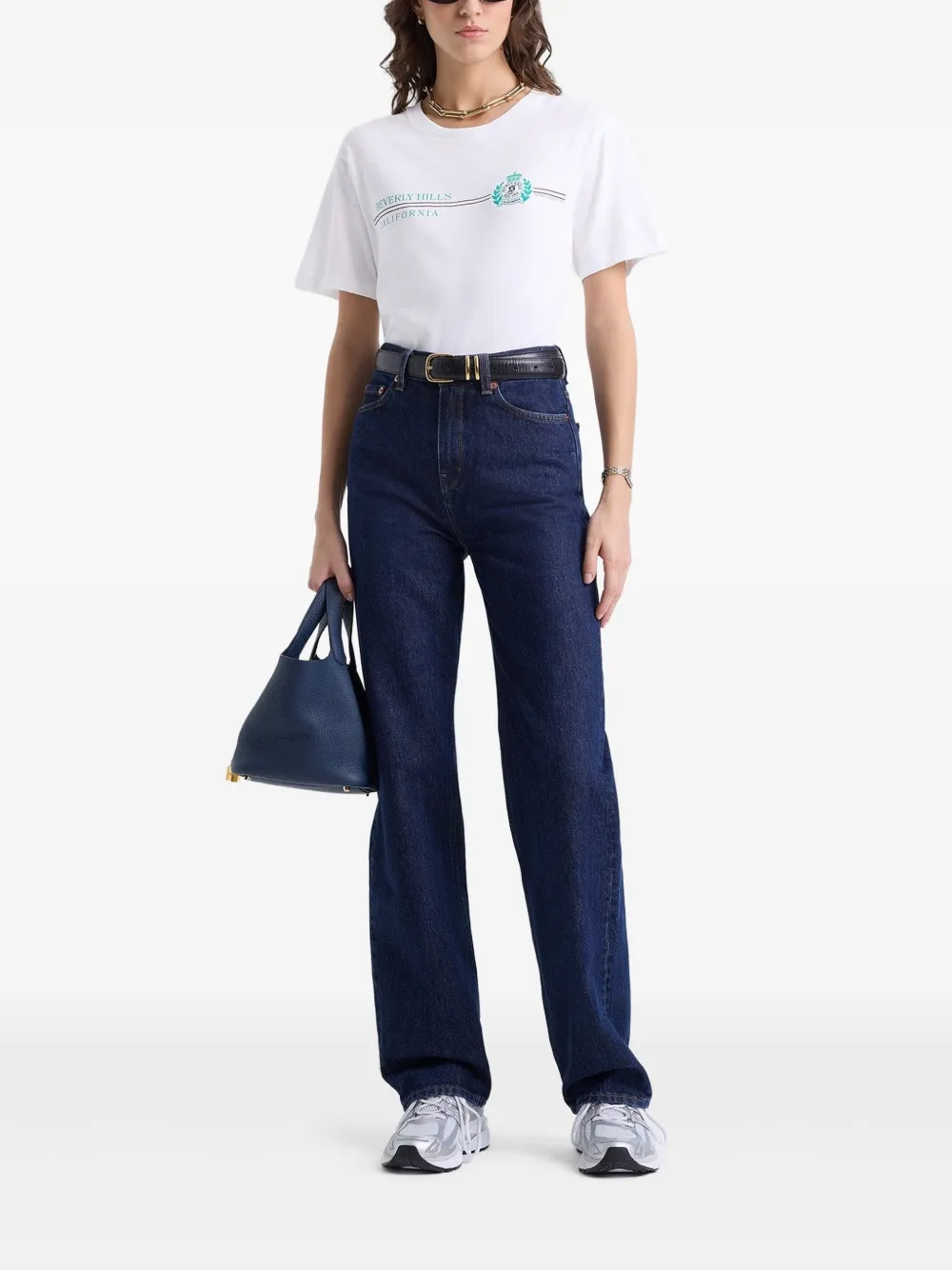 Sporty & Rich Katoenen T-shirt Wit
