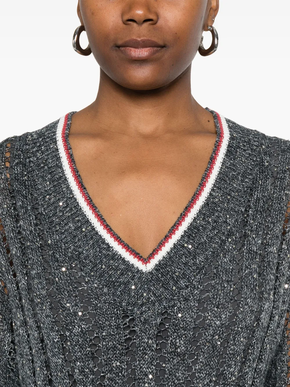 Brunello Cucinelli Jurk met V-hals Blauw