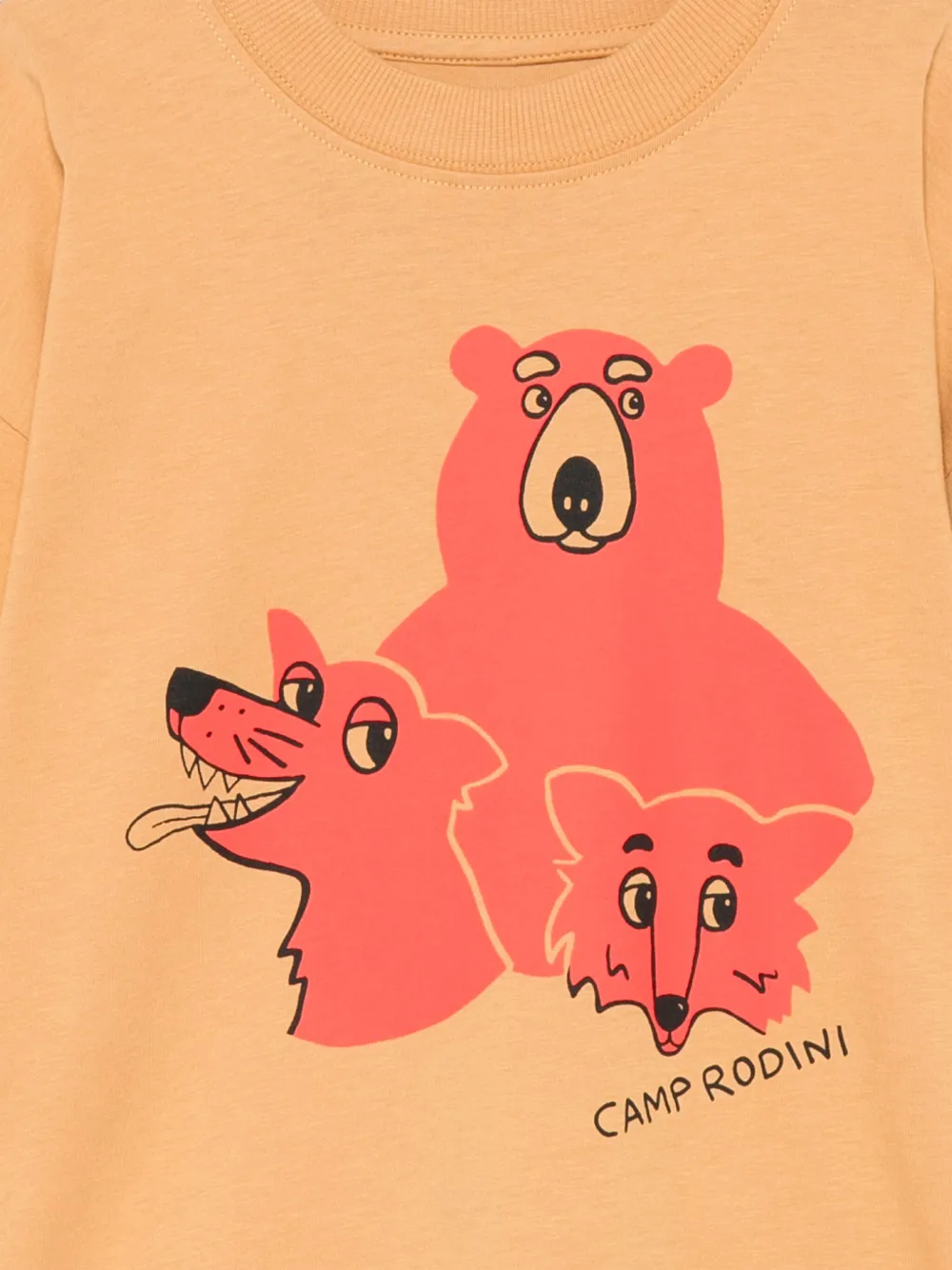 Mini Rodini T-shirt met grafische print Beige