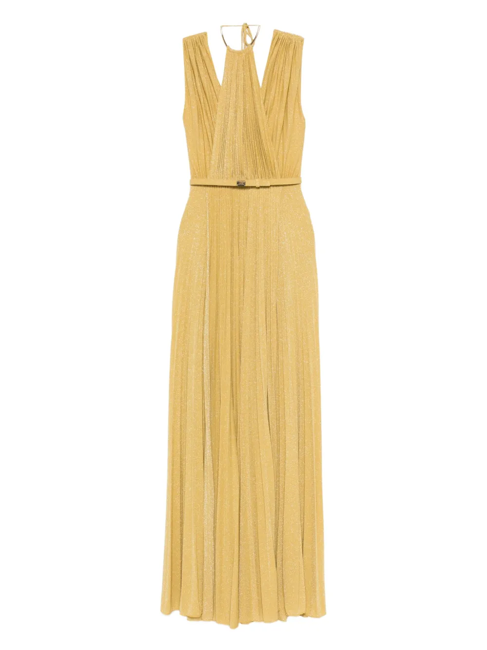 Elisabetta Franchi Geplooide jurk Geel