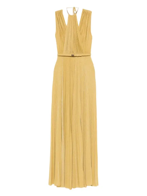 Elisabetta Franchi pleated halterneck dress