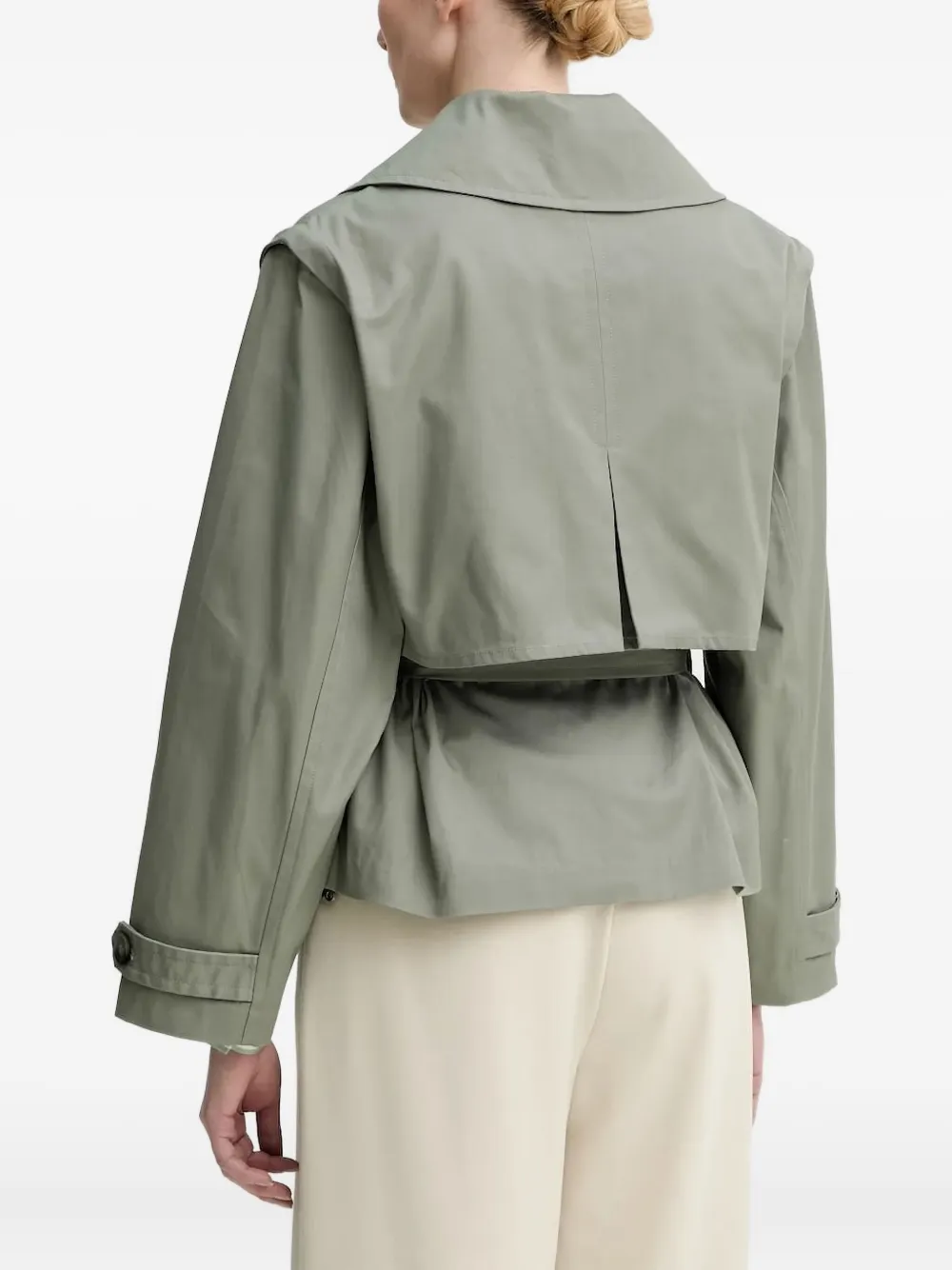 Munthe Sofua Belted-lapels Jacket In Gray