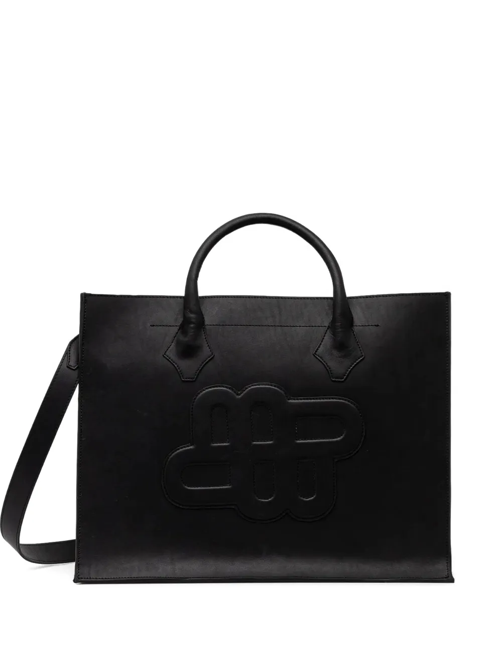 MUNTHE tote con logo en relieve | negro | Image 1