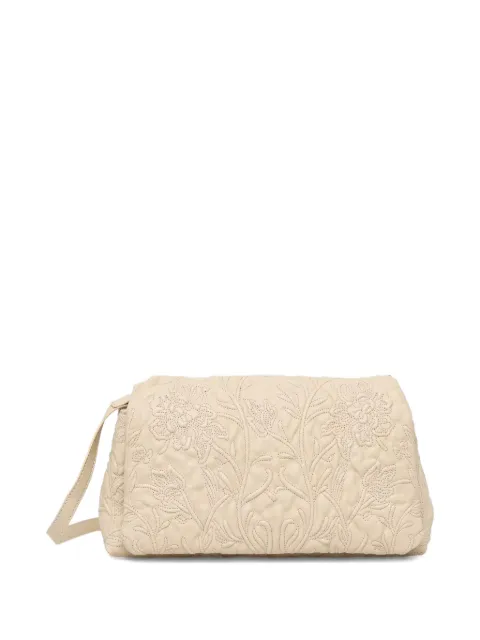 MUNTHE Foluke quilted floral-embroidered shoulder bag